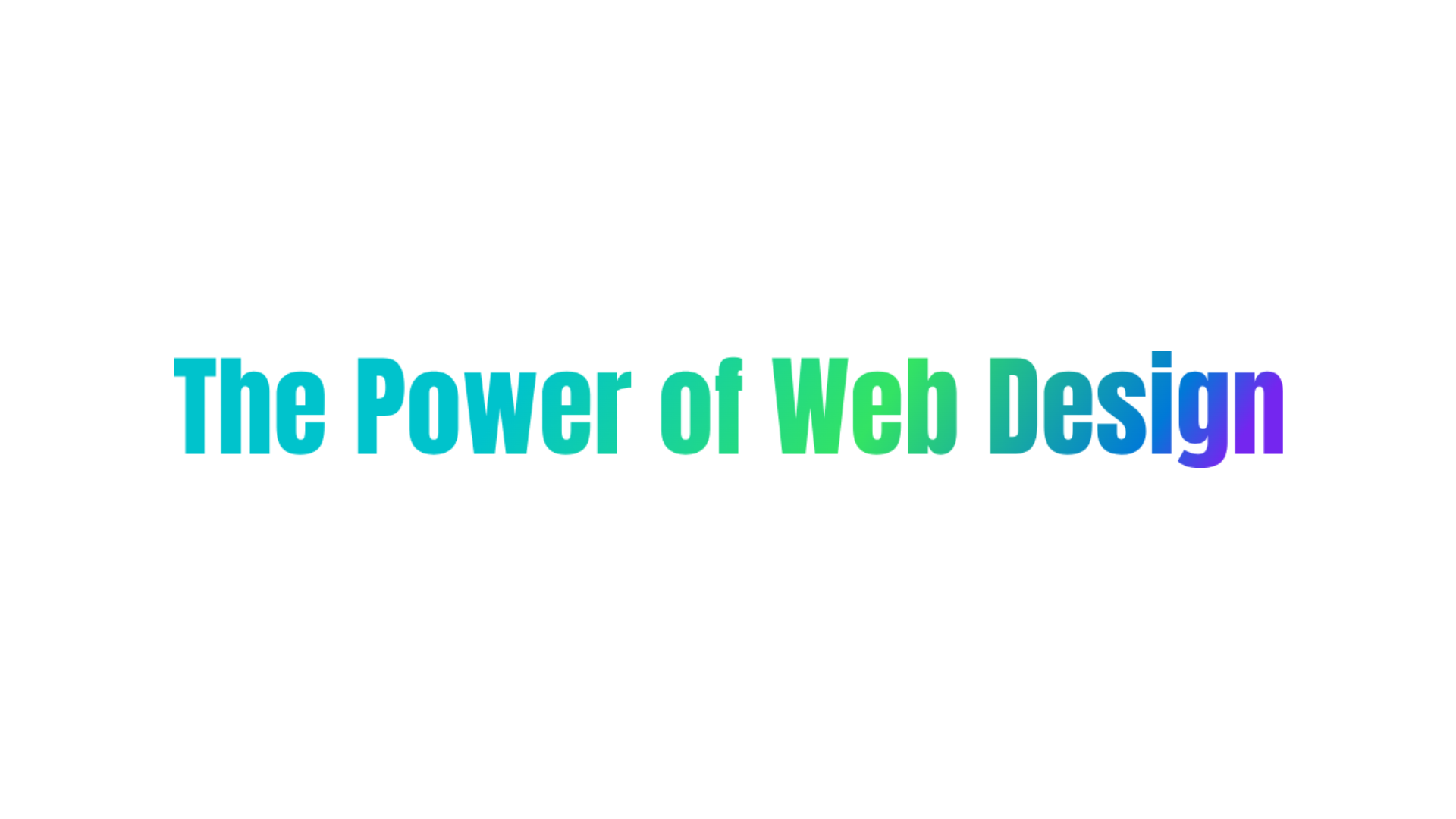 The Power of Web Design